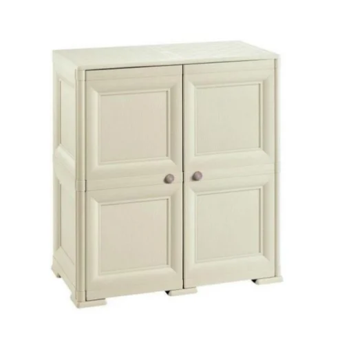 ARMADIO 2 MODULI ANGORA 79X43X85,5 CM CON ANTE EFFETTO LEGNO – MOBILE CONTENITORE PER ZONA LIVING CON RIPIANI INTERNI - TONTARELLI