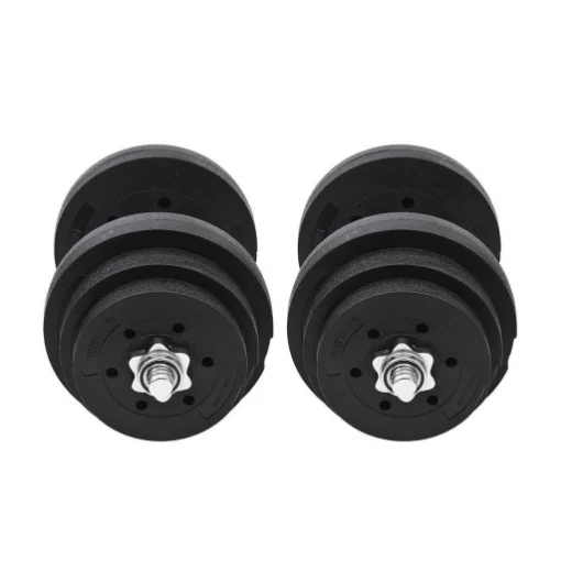 SET MANUBRI PALESTRA 40 KG 2 MANUBRI IN ACCIAIO CON 12 PESI DA 5KG 2.5KG 1.5 KG - MAURY'S
