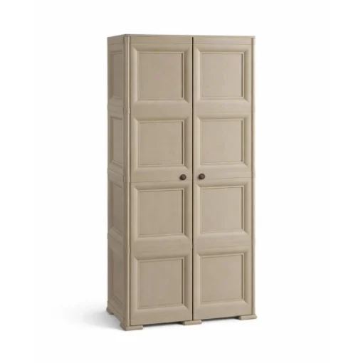 ARMADIO 2 ANTE TAUPE 79X43X164 CM CON 8 SCOMPARTI – MOBILE ALTO ORGANIZZAZIONE CASA PER INGRESSO, LAVANDERIA E ZONA GIORNO - TONTARELLI