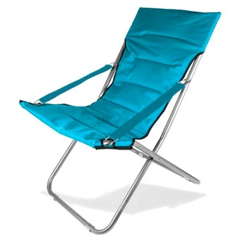 SEDIA SDRAIO PIEGHEVOLE IMBOTTITA CANAPONE TURCHESE 60X47X92 - MAURY'S
