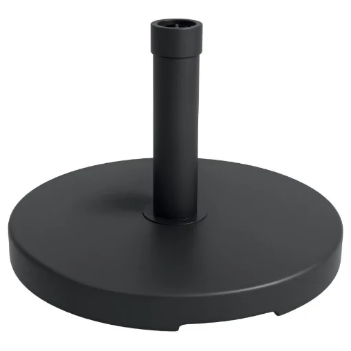 BASE PER OMBRELLONE DA 15 KG ROTONDA PER PALI DA 24-38 MM PLASTICA E CEMENTO 46.5 CM NERO