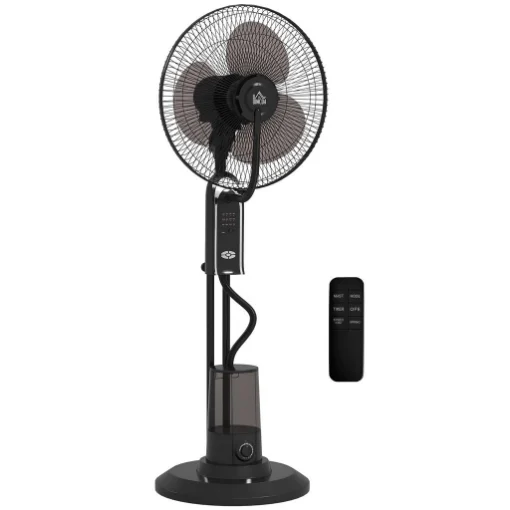 VENTILATORE NEBULIZZATORE REGOLABILE 3 VELOCITÓ E 3 MODALITÓ, OSCILLAZIONE A 75¦, TELECOMANDO, NERO - MAURY'S