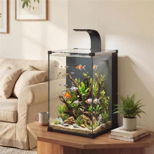 ACQUARIO 36L CON FILTRO INTEGRATO, 30 X 30 X 45,5 CM, NERO - MAURY'S