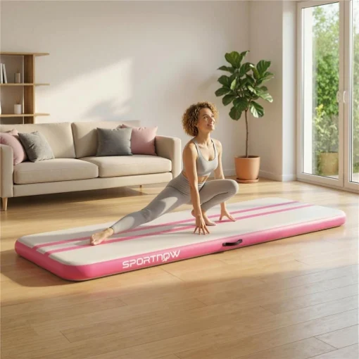 Tappetino Gonfiabile per Ginnastica, 3,05 m con Pompa Elettrica e Borsa - MAURY'S