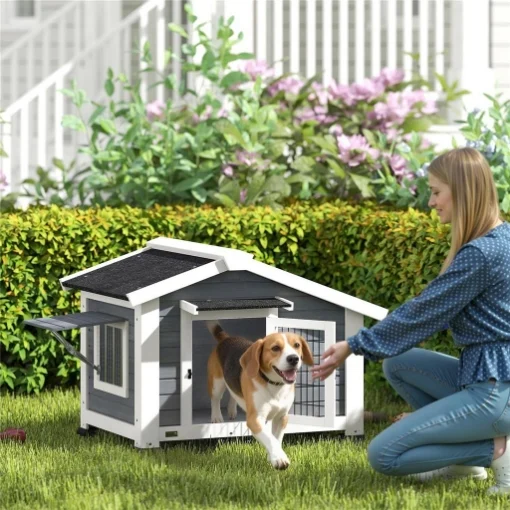 Cuccia per Cani Casetta per Cani da Esterno in Legno, 98x76x69.5cm - MAURY'S