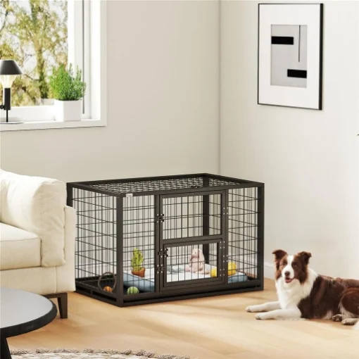 Gabbia per Cani Robusta, 94x60x64 cm, con Vassoio Rimovibile. - MAURY'S
