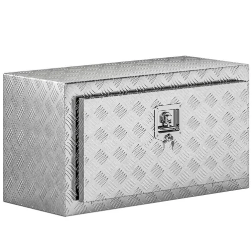 Cassetta degli Attrezzi Box Portautensili Alluminio 76x35.5x40.6cm Argento - MAURY'S