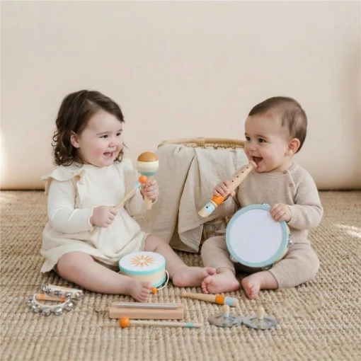 Strumenti Musicali per Bambini, Set Percussioni in Legno Montessori - MAURY'S