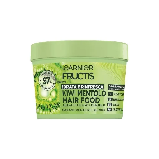 MASCHERA CAPELLI FRUCTIS HAIR FOOD KIWI 390 ML – TRATTAMENTO NUTRIENTE CAPELLI - GARNIER