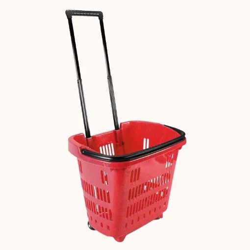 CESTA A CARRELLO PORTA SPESA 34LT PORTATA 20KG 46X35X41 ROSSA - MAURY'S
