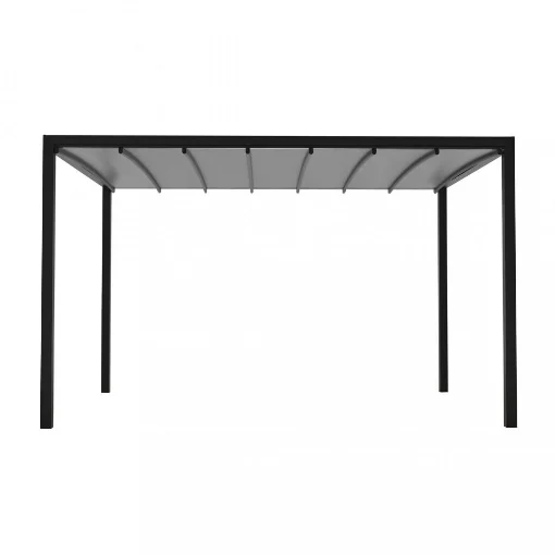 PERGOLA RETRATTILE MOTORIZZATA 3 X 3 X 2,5 MT CON LED - COLORE ANTRACITE
