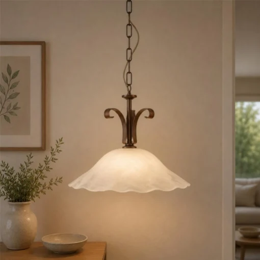 AMBRA LAMPADARIO A SOSPENSIONE E27 CON 1 LUCE DIAMETRO DA 50 CM - TRIO LIGHTING
