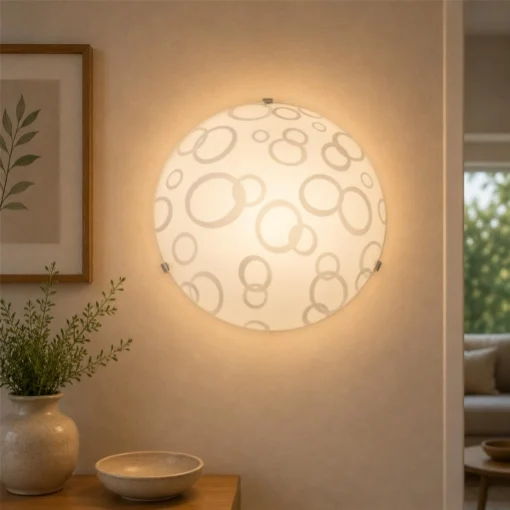 BETTA LAMPADA PLAFONIERA 1 LAMPADINA E27 30 CM CERCHI - MAURY'S