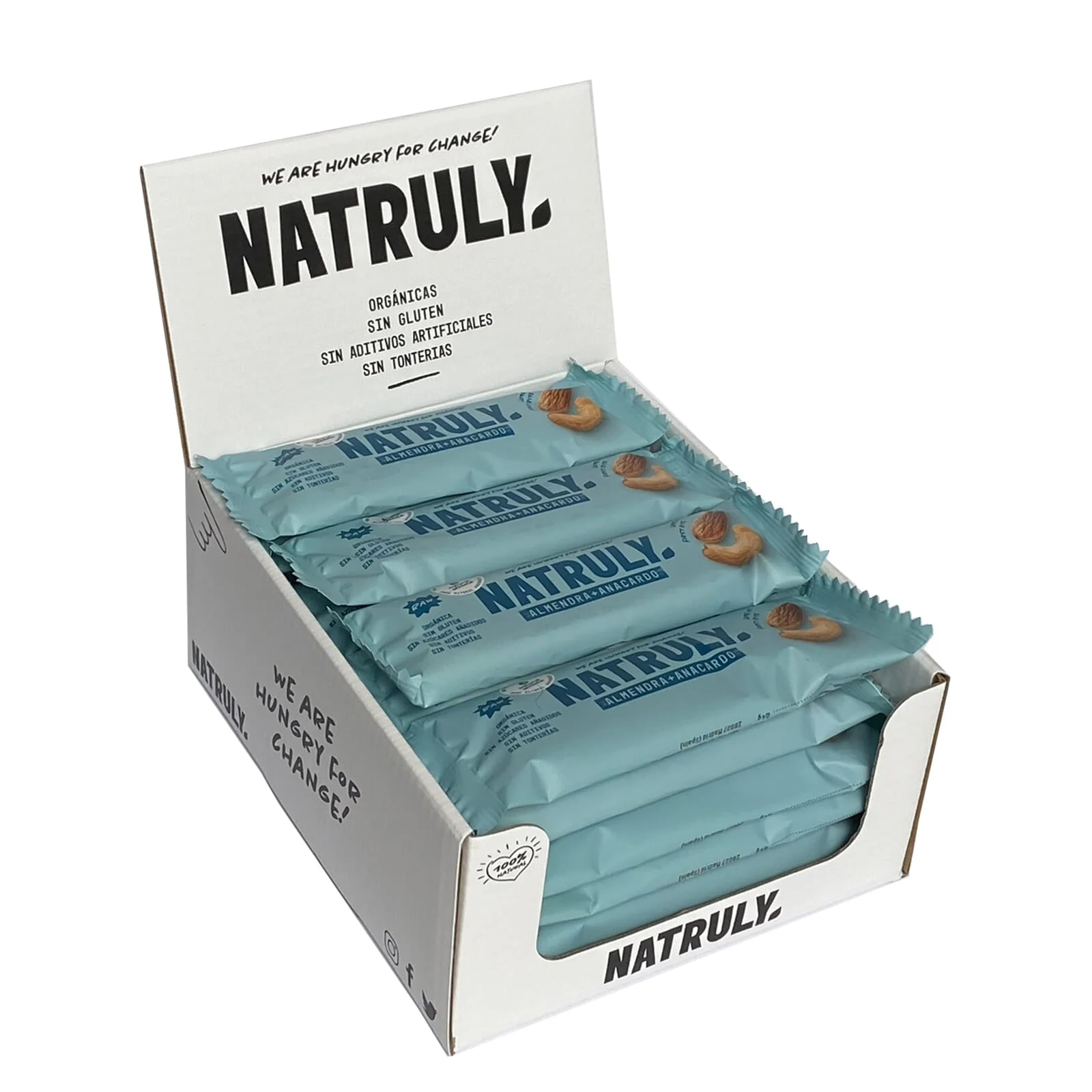 Natural Bar Mandorla E Anacardi 24 Barrette Da 40g - Natruly