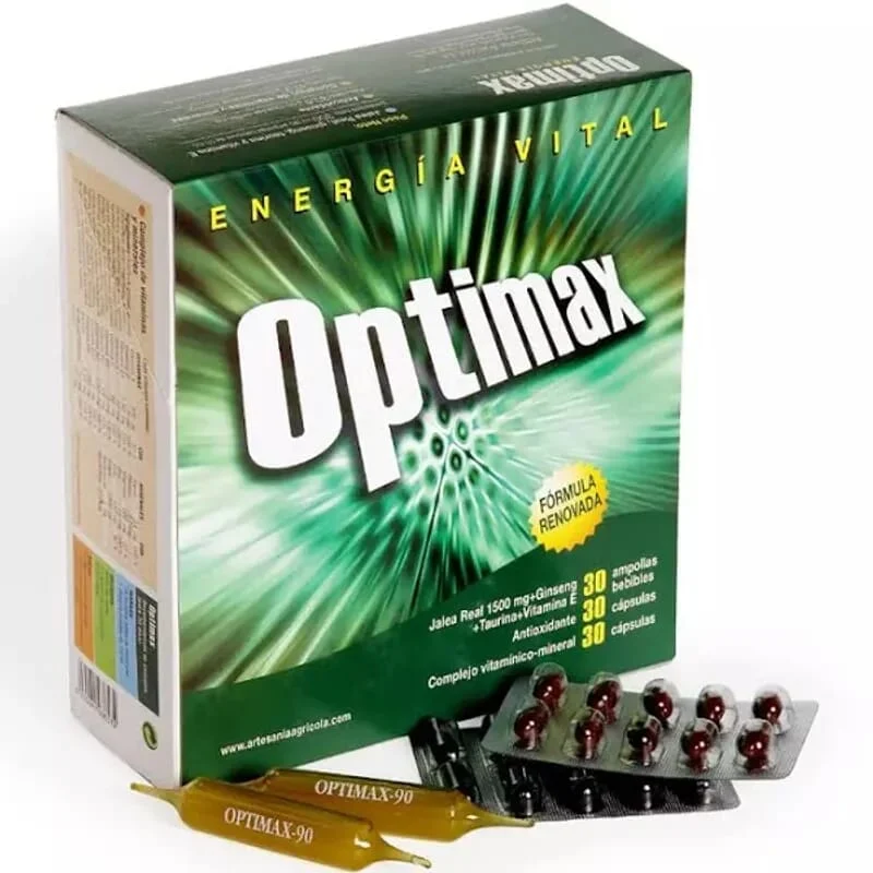 Optimax Antiossidante Complesso Vitaminico Gelatina Reale 30 Fiale - Artesania Agricola