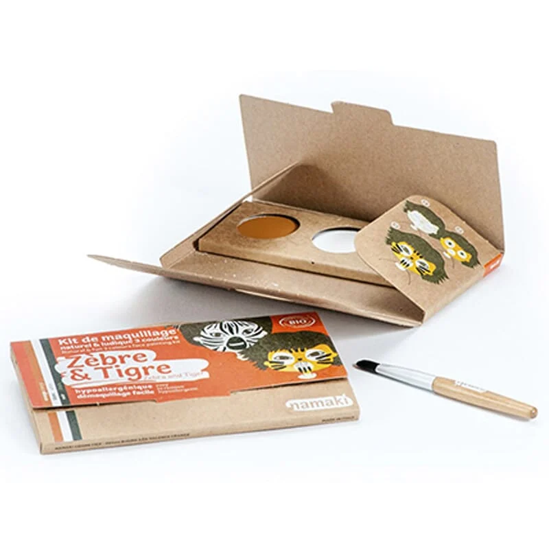 KIT MAQUILLAJE INFANTIL CEBRA Y TIGRE - Namaki