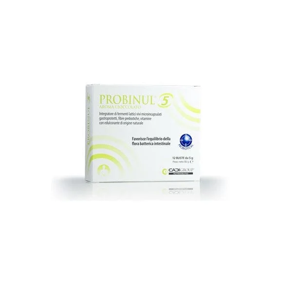 PROBINUL Integratore 5 Aroma Cioccolato 12 Bustine