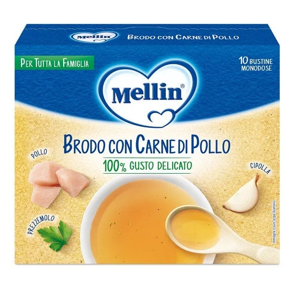MELLIN Brodo Con Carne Di Pollo 10 Bustine