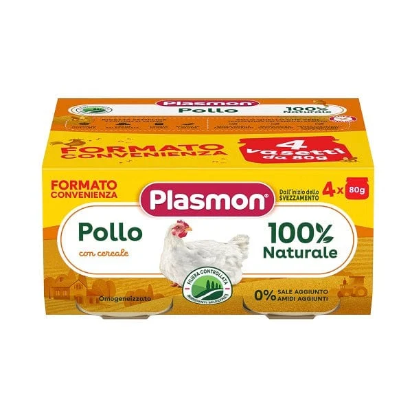 PLASMON Omogeneizzato Pollo 4 x 80 g
