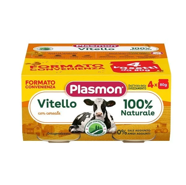 PLASMON Omogeneizzato Vitello 4 x 80 g