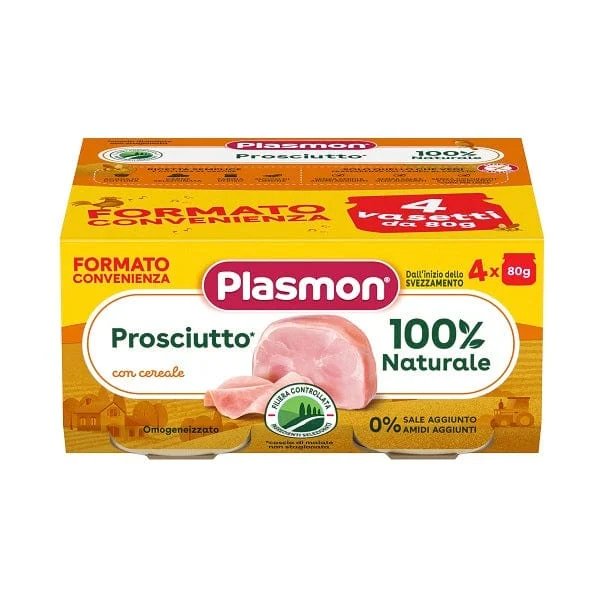 PLASMON Omogeneizzato Prosciutto 4 x 80 g