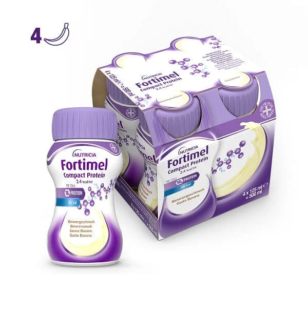 NUTRICIA Fortimel Compact Protein Gusto Banana 4 Bottigliette Da 125 ml