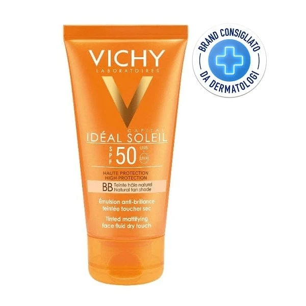VICHY Ideal Soleil BB Emulsione Colorata Effetto Asciutto e Mat SPF50 50 ml