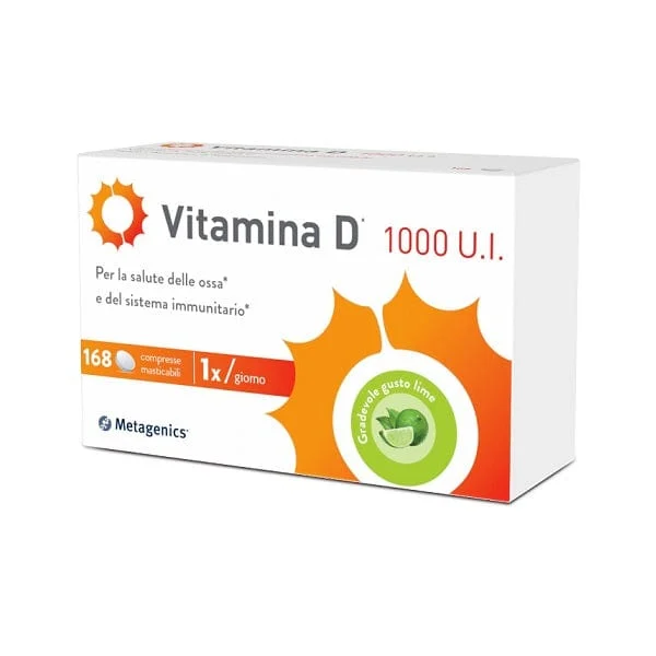METAGENICS Vitamina D 1000 UI 168 Compresse Masticabili