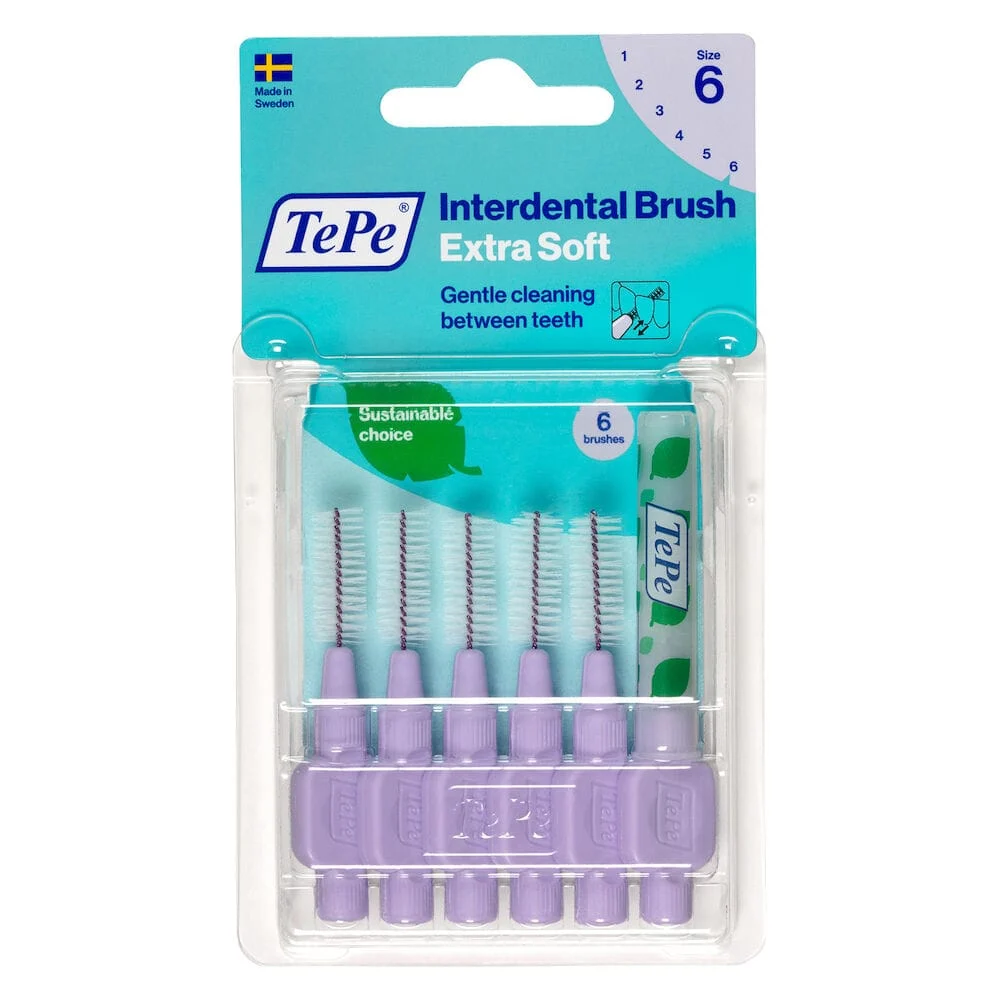 TEPE Scovolino Extra Soft Lilla Per Pulizia Interdentale Misura ISO 6 (filo 1,1 mm) 6 Pezzi