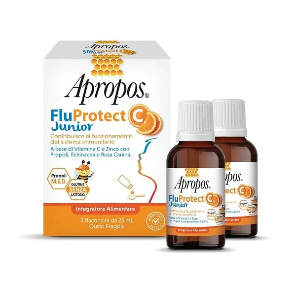 APROPOS Fluprotect C Junior 2 Flaconcini Da 25 ml Gusto Fragola