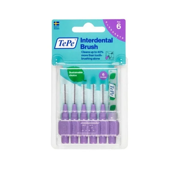 TEPE Viola Scovolino Per Pulizia Interdentale Misura ISO 6 (filo 1,1 mm) 6 Pezzi