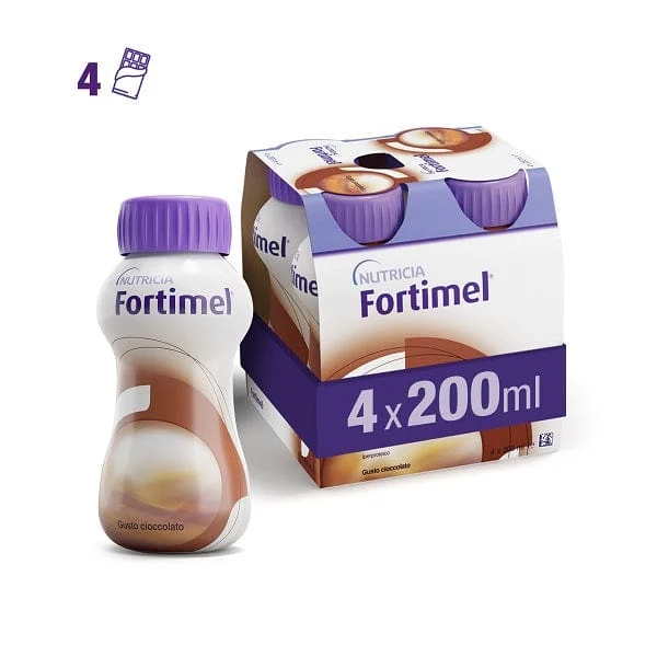NUTRICIA Fortimel Integratore Nutrizionale Cioccolato 4 x 200 ml