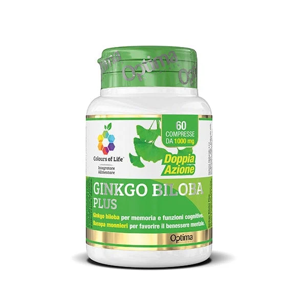 OPTIMA NATURALS Ginkgo Biloba Plus 60 Compresse 1000 MG