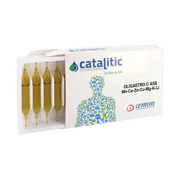CEMON Catalitic Oligoelementi Oligastro C Ass Mn-Co-Zn-Cu-Mg-K-Li 20 Fiale da 2 ml