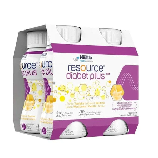 NESTLE RESOURCE Diabet Plus Vaniglia 4 x 200 ml