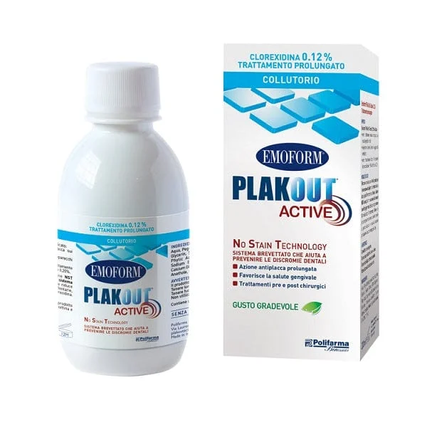 EMOFORM Plak Out Active 0,20% Collutorio Con Clorexidina 200 ml