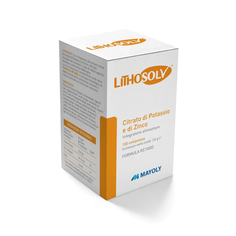 LITHOS LithoSolv Citrato Di Potassio e Zinco 100 Compresse Retard