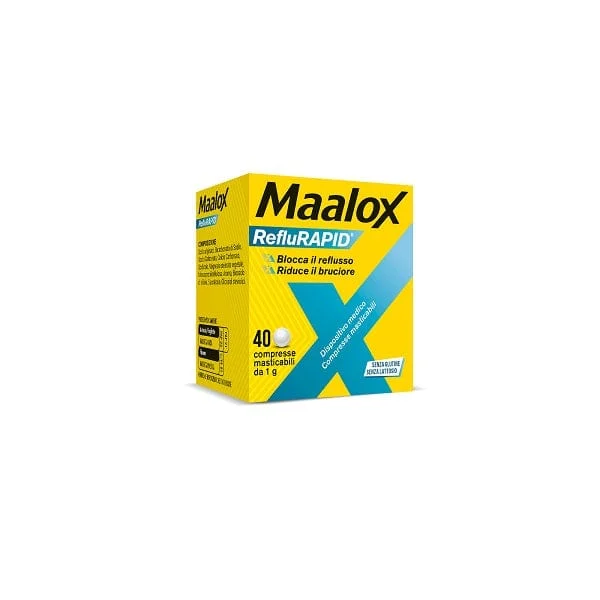 MAALOX RefluRapid 40 Compresse Masticabili Da 1 g Blocca Il Reflusso Riduce Il Bruciore