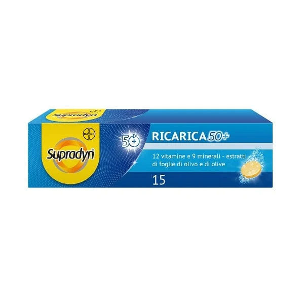 SUPRADYN Ricarica 50+ Integratore Vitamine e Minerali 15 Compresse Effervescenti