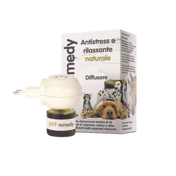 PET REMEDY Antistress e Rilassante Naturale Diffusore + 1 Flacone da 40 ml