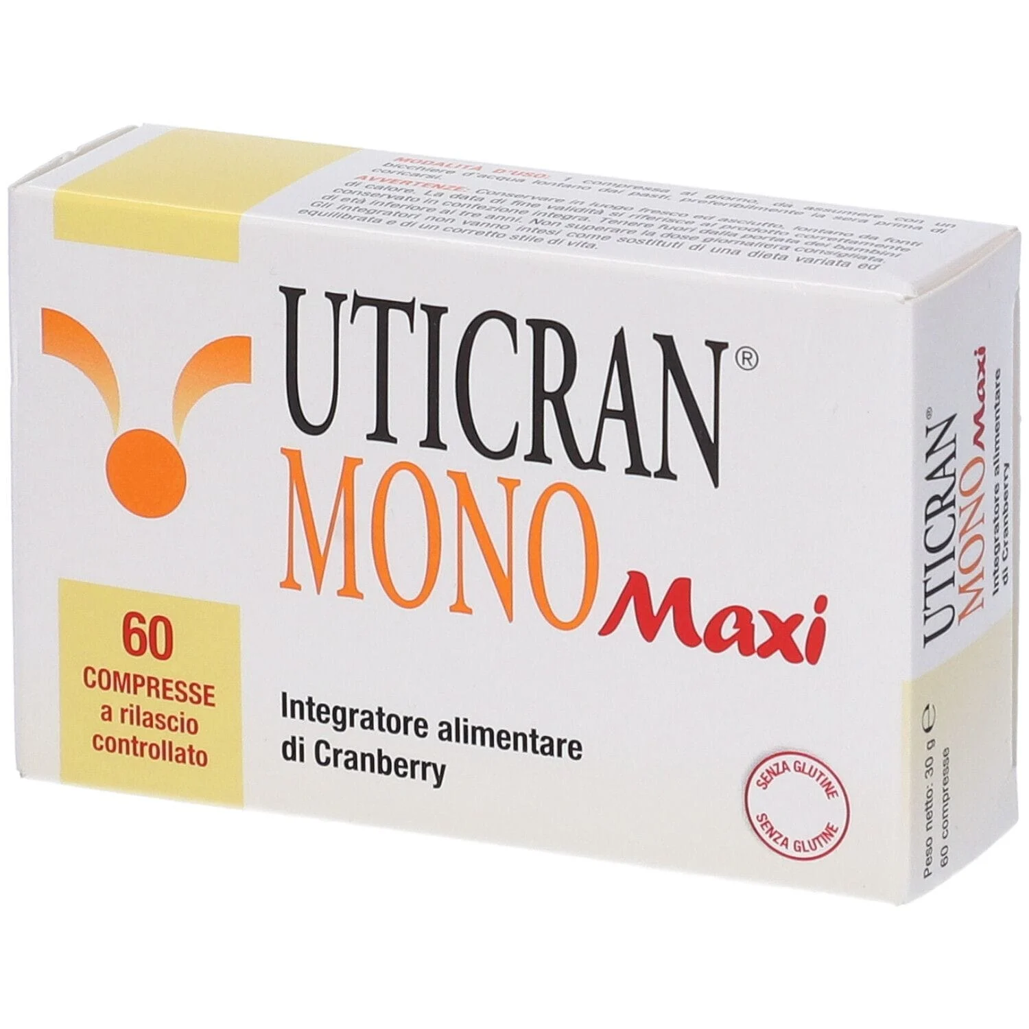 NATURAL BRADEL Uticran Mono Maxi Integratore Alimentare 60 Compresse