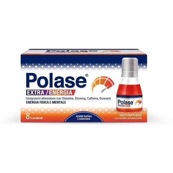 POLASE Extra Energia 8 Flaconcini Da 25 ml Frutti Rossi