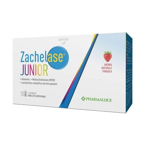PHARMALUCE Zachelase Junior 10 Flaconcini da 10 ml Aroma Naturale Fragola