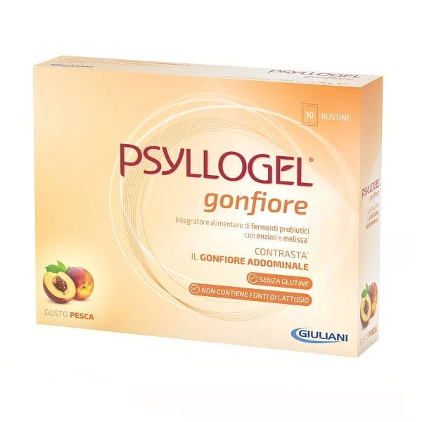 PSYLLOGEL Gonfiore Gusto Pesca 10 Bustine