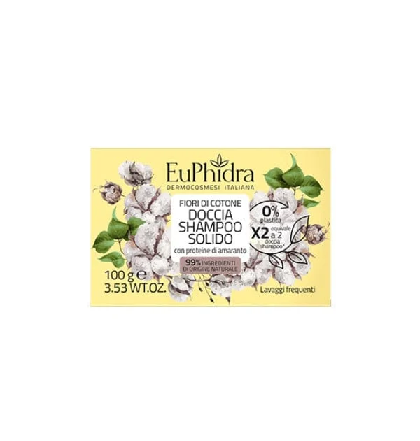 EUPHIDRA Doccia Shampoo Solido Fiori Di Cotone 100 g