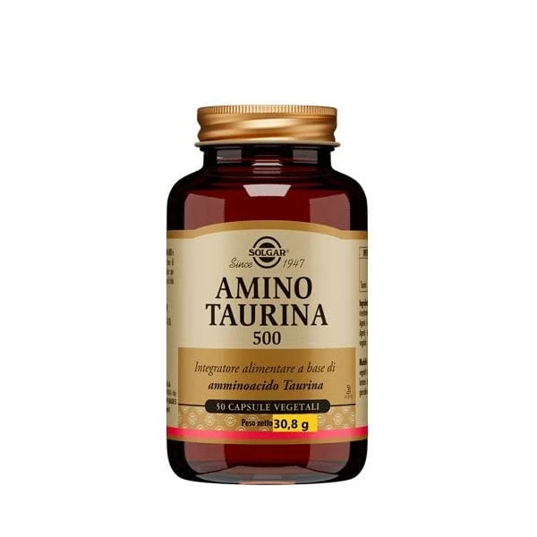 SOLGAR Amino Taurina 500 Integratore 50 Capsule Vegetali