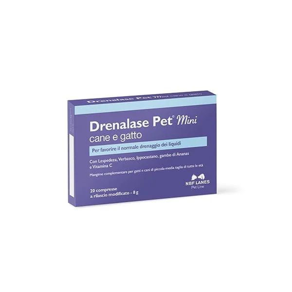 NBF LANES Drenalase Pet Mini Cane e Gatto 20 Compresse
