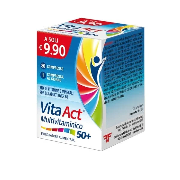 F&F Vita Act 50+ 30 Compresse Multivitaminico per Adulti