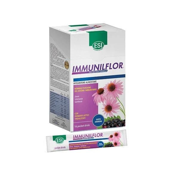 ESI Immunilflor 16 Pocket Drink Da 20 ml Gusto Amarena