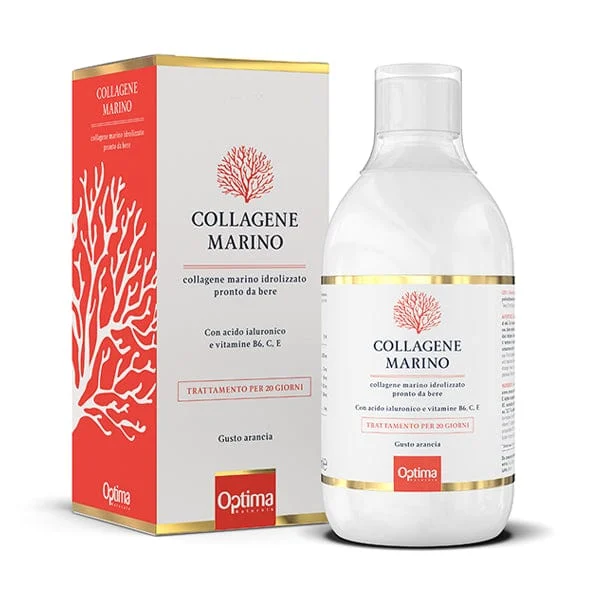 OPTIMA NATURALS Collagene Marino Idrolizzato Liquido 500 ml Pronto da Bere